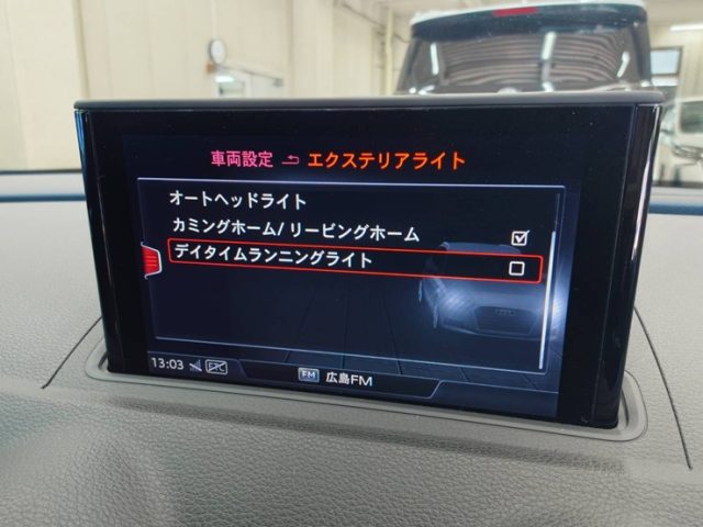 ＡＵＤＩ　Ｓ３（８Ｖ）デイライトＯＮ／ＯＦＦメニュー表示コーディング作業